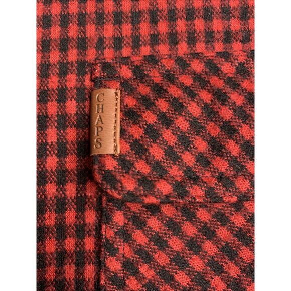 Chaps Shirt Mens Size Large Flannel The Lakeland Knit Shirt Long Sleeve Shirt - Picture 2 of 9